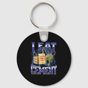 Porte-clés Je Mange Cement Drôle Chat Mème Internet Mèmes Drô