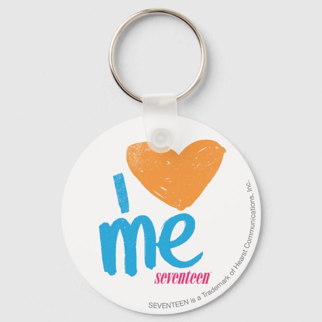 Porte-clés Je Me Coeur Orange/Aqua (Recto)