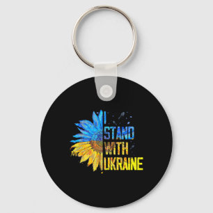 Porte-clés Je me tiens avec l'Ukraine 2025 Chemises Drapeau u