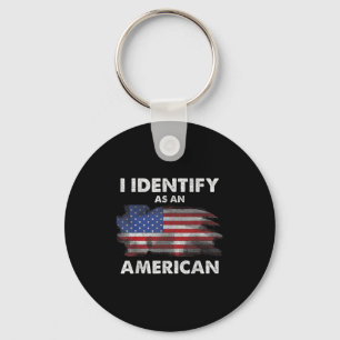 Porte-clés Je M'Identifie Comme Une Politique Américaine Nous