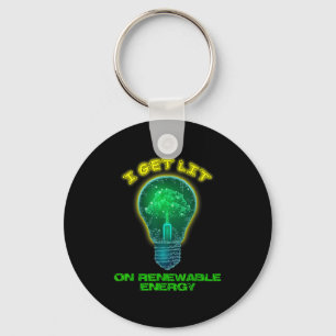 Porte-clés Je m'illumine avec une énergie alternative verte p