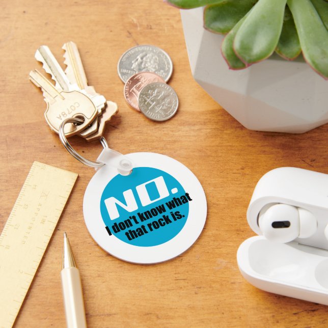 Porte-clés Je ne sais pas ce qu'est ce rocher (bleu) (Bureau)