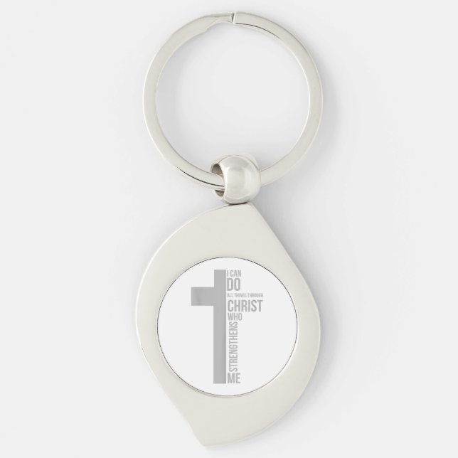 Porte-clés Je Peux Faire Tout Par Le Christ Qui Renforce (Devant)