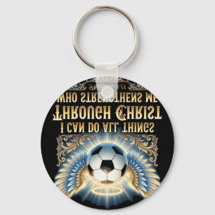 Porte-clés Je peux faire toutes choses par Christ Football Fo