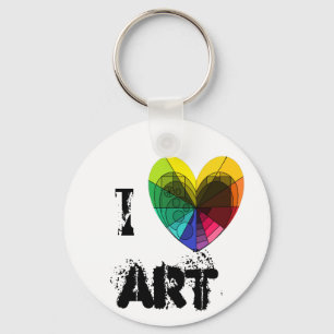 Porte-clés "Je [porte - clé d'art de coeur]"