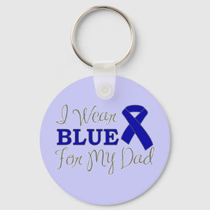 Porte-clés Je Porte Du Bleu Pour Mon Père (Ruban De Sensibili