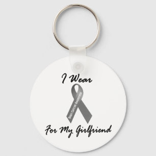 Porte-clés Je Porte Du Gris Pour Ma Fille 1 Cancer Du Cerveau