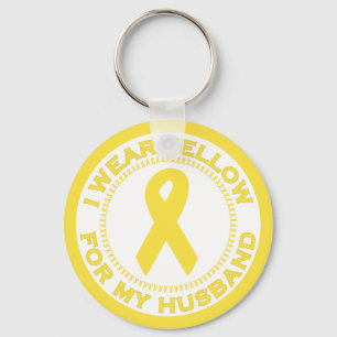 Porte-clés Je Porte Du Jaune Pour Mon Mari