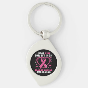 Porte-clés Je Porte Du Rose Pour Ma Mère Soutien De Sensibili