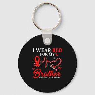 Porte-clés Je Porte Du Rouge Pour Mon Frère Sensibilisation à
