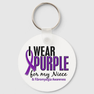 Porte-clés Je Porte Du Violet Pour Ma Nièce 10 Fibromyalgie