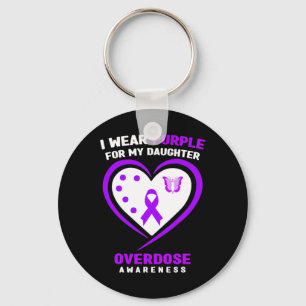 Porte-clés Je Porte Du Violet Pour Sensibiliser Ma Fille À La