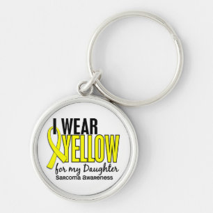 Porte-clés Je porte le jaune pour mon sarcome de la fille 10