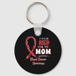 Porte-clés Je Porte Le Rouge Pour Ma Mère Ruban Rouge Cancer