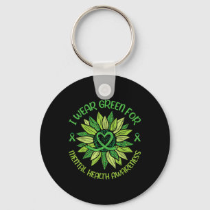Porte-clés Je Porte Le Vert Pour La Sensibilisation À La Sant