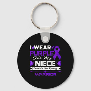 Porte-clés Je Porte Le Violet Pour Ma Nièce Fier De Notre Épi