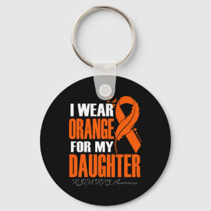 Porte-clés Je Porte Orange Pour Ma Fille Rsd Crps Sensibilisa