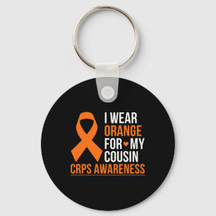 Porte-clés Je Porte Orange Pour Mon Cousin Rsd Crps Sensibili