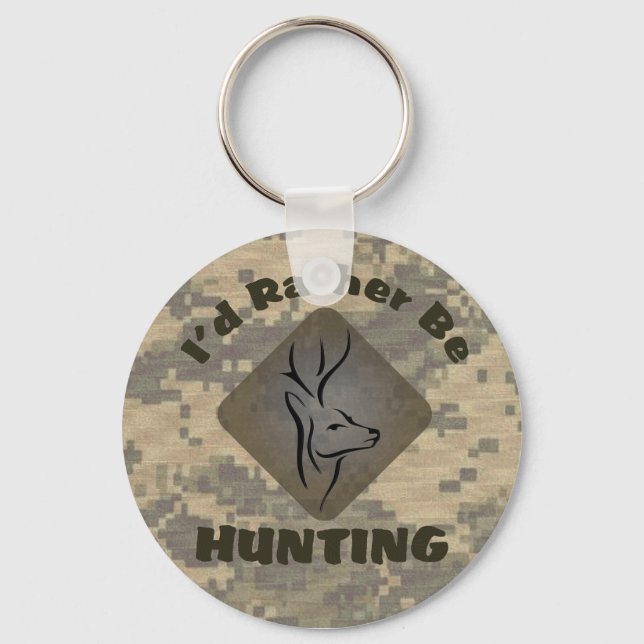 Porte-clés Je préfère chasser pour les chasseurs (Recto)