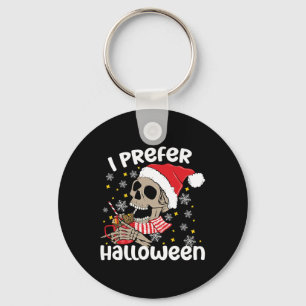 Porte-clés Je Préfère Halloween Funny Skeleton Noël