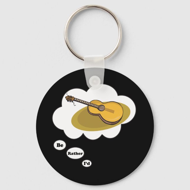 Porte-clés je préfère jouer à Acoustic Guitar 2 (Recto)