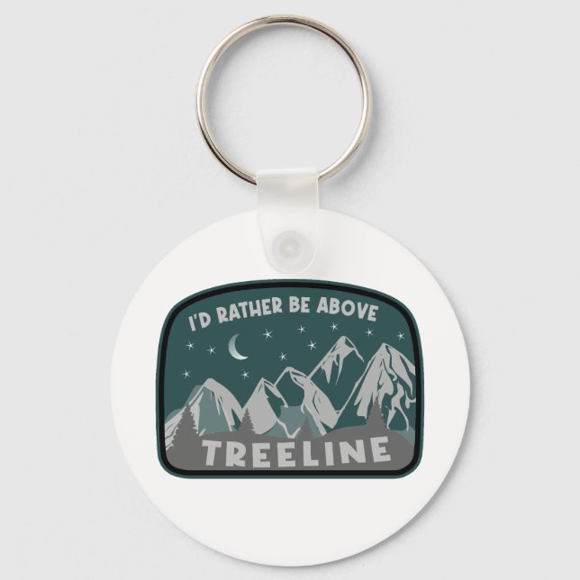 Porte-clés Je préférerais être au-dessus de Treeline (Verso)