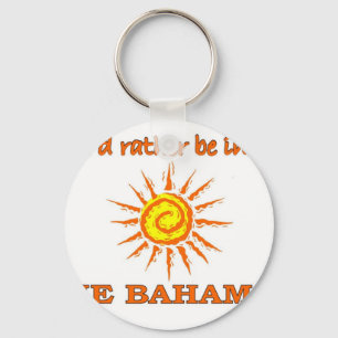 Porte-clés Je préférerais être aux Bahamas