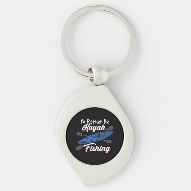 Porte-clés Je Préférerais Être Kayak Fishing (Devant)