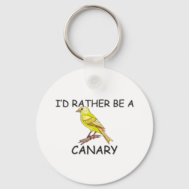 Porte-clés Je Préférerais Être un canari (Recto)