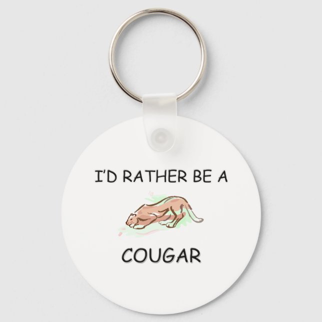 Porte-clés Je Préférerais Être Un Cougar (Recto)
