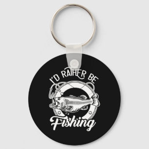 Porte-clés Je Préférerais Pêcher Pour Pêcheur Amateur De Pêch