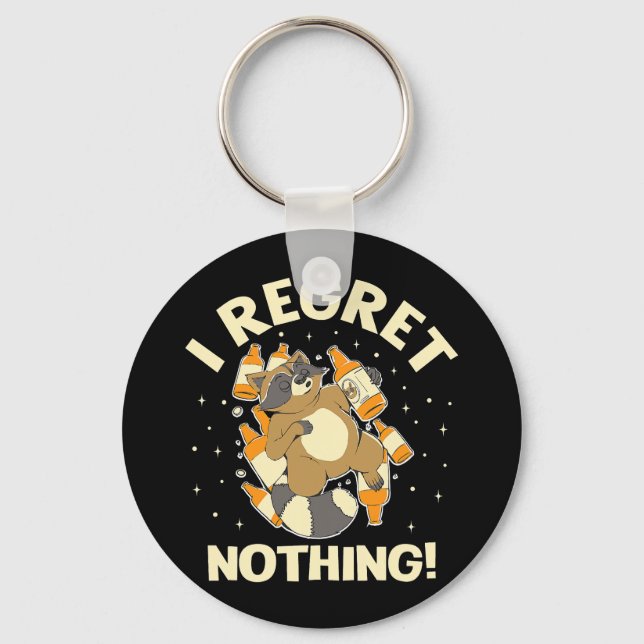 Porte-clés Je Regrette Rien Raccoon Lover Trash Panda (Recto)