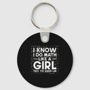 Porte-clés Je sais que je fais des maths comme une fille essa