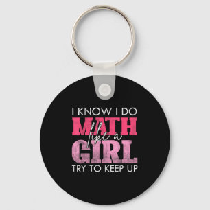 Porte-clés Je sais que je fais des maths comme une fille essa