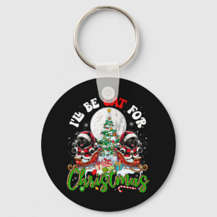 Porte-clés Je serai Chat pour Noël Père Noël Chats sur Sleigh