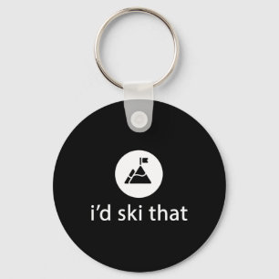 Porte-clés Je skierais ce T Shirt drôle de skieur cadeau de s