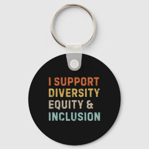 Porte-clés Je soutiens la diversité, l'équité et l'inclusion 