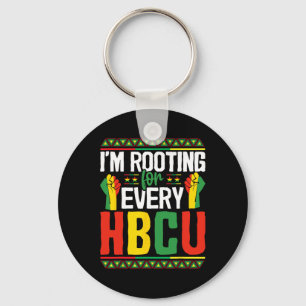Porte-clés Je soutiens pour chaque Hbcu Mois d'Histoire Noire