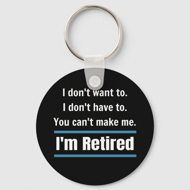 Porte-clés Je suis amusant à la retraite (Recto)