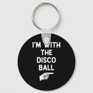 Porte-clés Je suis avec le ballon disco drôle Halloween assor