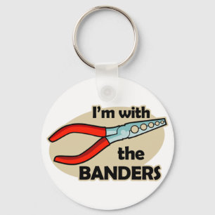 Porte-clés Je suis avec les banders
