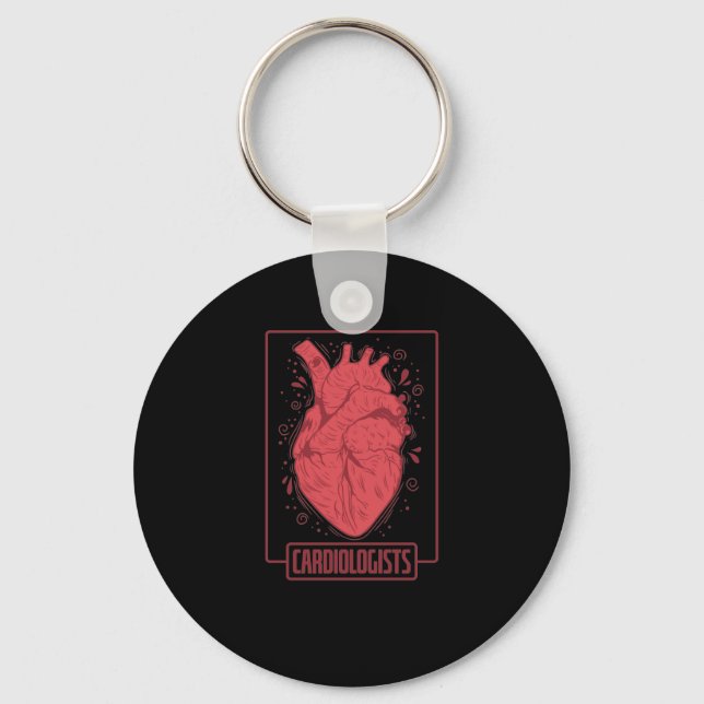 Porte-clés Je suis cardiologue et médecin (Recto)