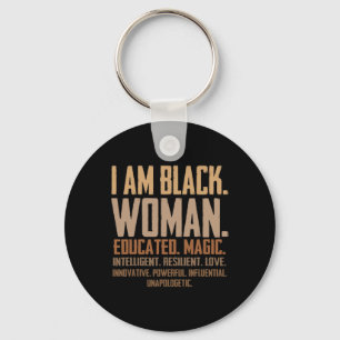Porte-clés Je Suis Femme Noire Éduquée Magie Junenth Mois His
