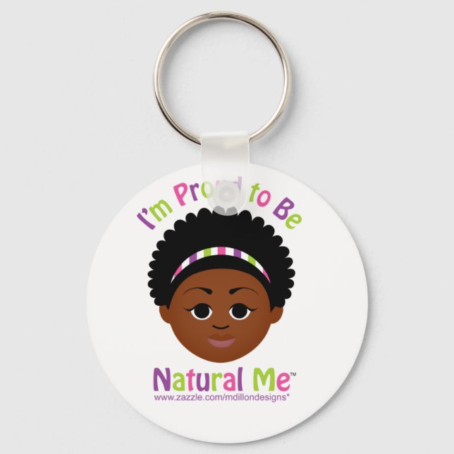 Porte-clés Je suis fière d'être ma nature ! (Recto)