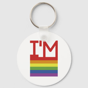 Porte-clés Je suis Gay   drapeau arc-en-ciel