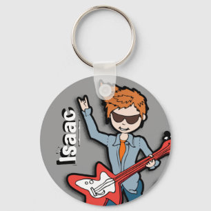 Porte-clés "Je suis graphique gris d'un Rockstar" appelé