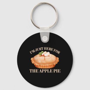 Porte-clés Je suis juste ici pour la tarte à la pomme amusant