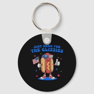 Porte-clés Je suis juste ici pour les Glizzies Funny Quart de