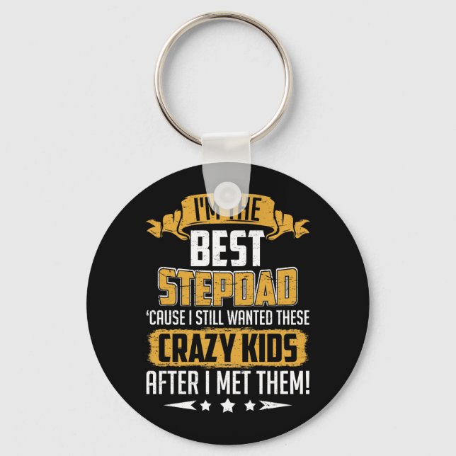 Porte-clés Je suis la meilleure Fête des pères familiale Step (Recto)