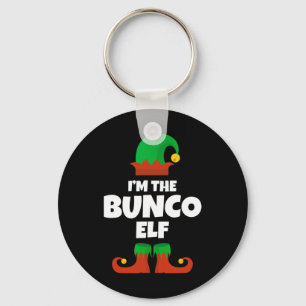 Porte-clés Je suis le lutin Bunco de la famille pyjama Noël d